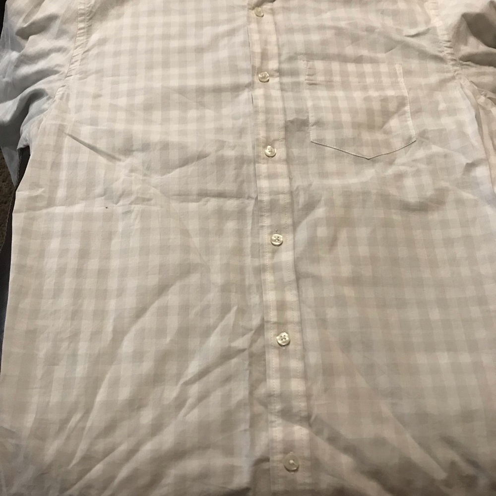 White checkered button up
